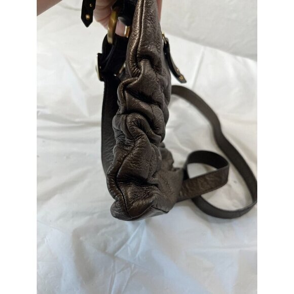 COLE HAAN Soft  LEATHER Crossbody Bag bronze - Picture 2 of 15